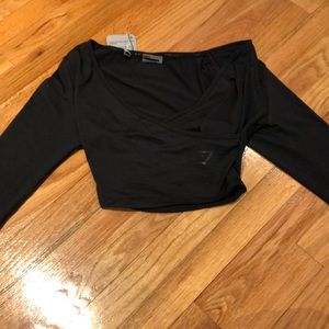 gym shark ballet crop top NWT